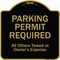 Signmission Designer Series-Parking Permit Required All Others Towed Owners Expense, 18" L, 18" H, BG-1818-9798 A-DES-BG-1818-9798 - alternate 1